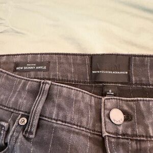 White House Black Market Charcoal Skinny Ankle Jeans